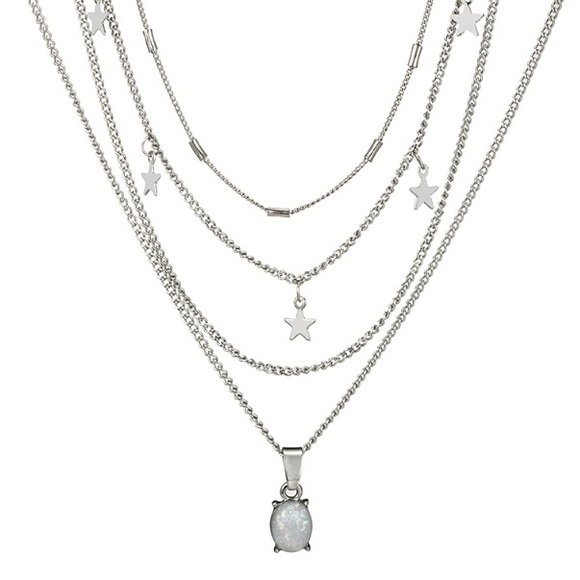 3/$30 Star Choker Necklace Silver Boho Pendant - Picture 3 of 5